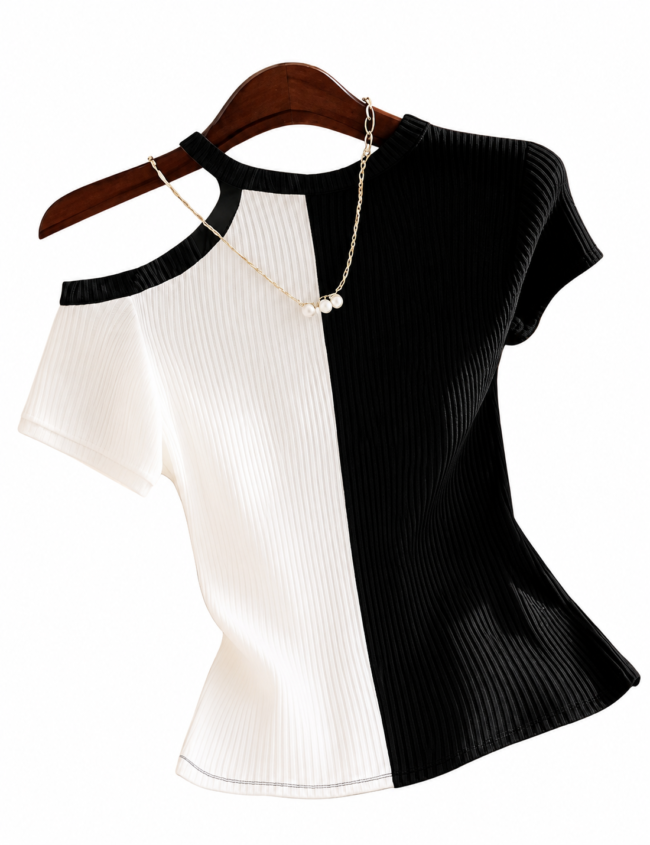 Blusa combinada para dama