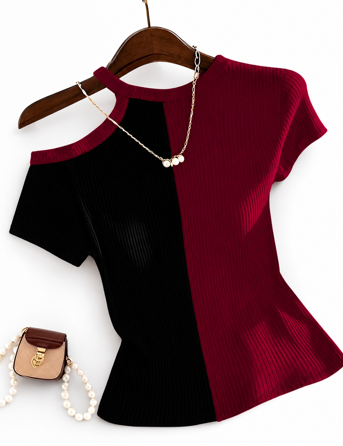 Blusa combinada para mujer