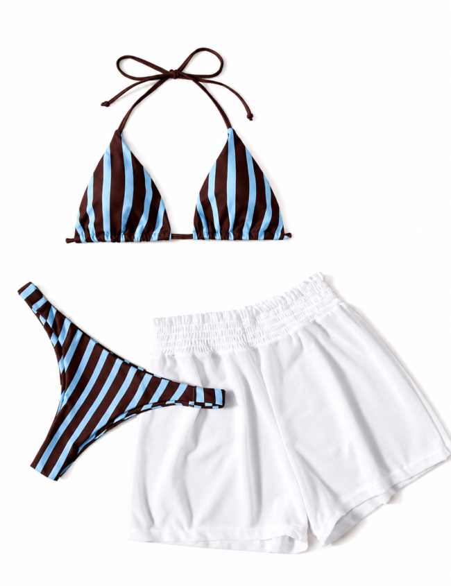 Bikini con short blanco