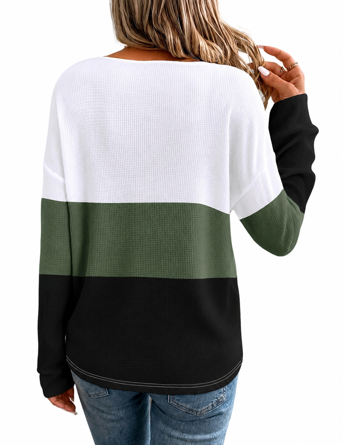 blusa Manga larga-combinada en tres colores – san jose- costa rica Blusa casual para dama
